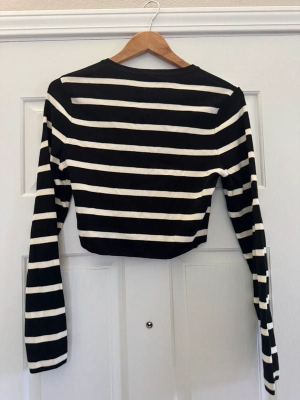 New Altar’d state Stripped Crop Top Sweater - M 5
