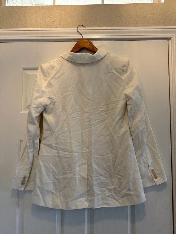 LOFT Size 4 White Blazer (Uncut) 5