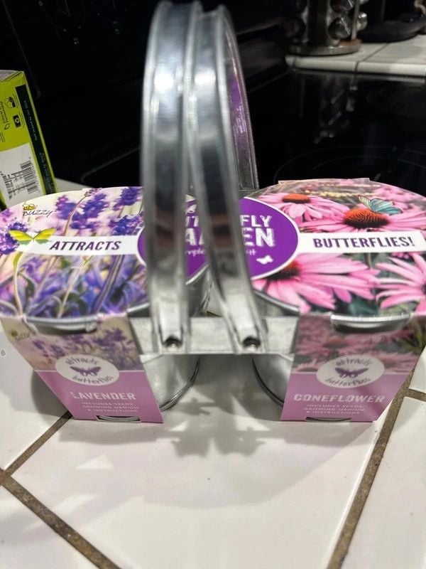 Lavender and Coneflower Butterfly garden grow kit 5