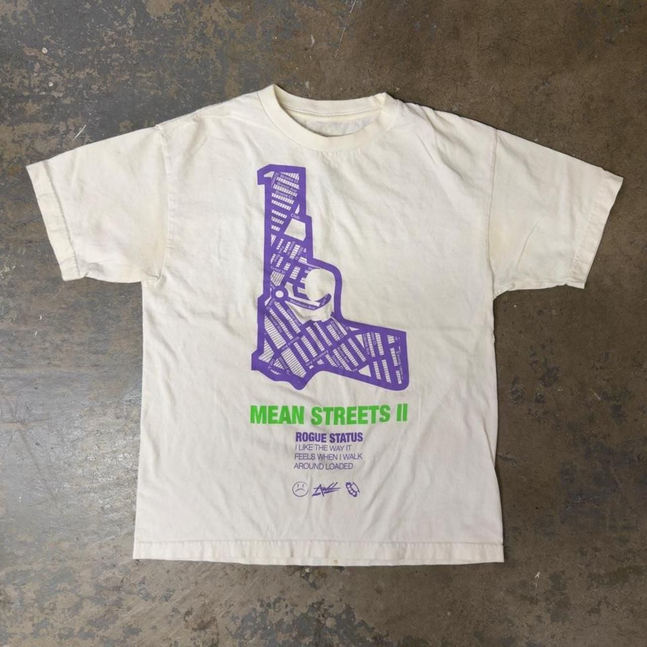 Rogue Status Mean Streets II T-Shirt Size M White Skater Streetwear 2