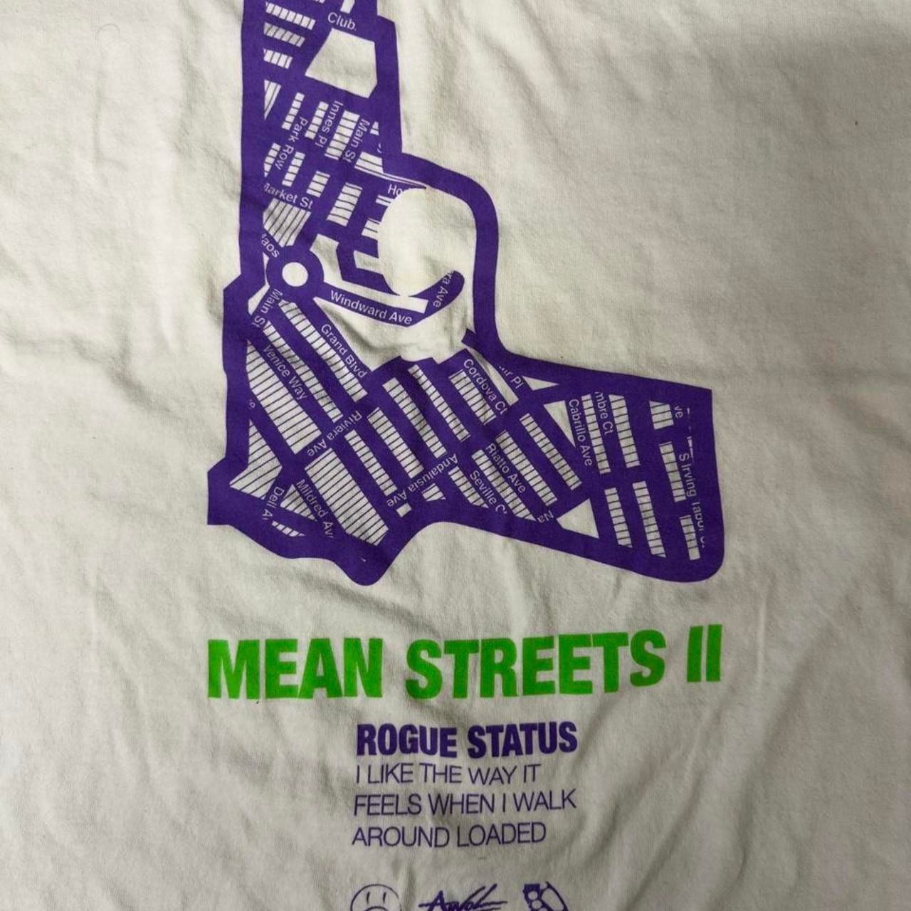 Rogue Status Mean Streets II T-Shirt Size M White Skater Streetwear 3