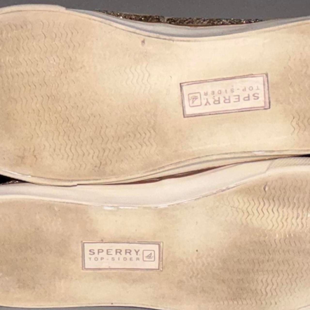 Sperry Acklins Winter Boots Size 8.5M Tan Corduroy Gold Glitter 6