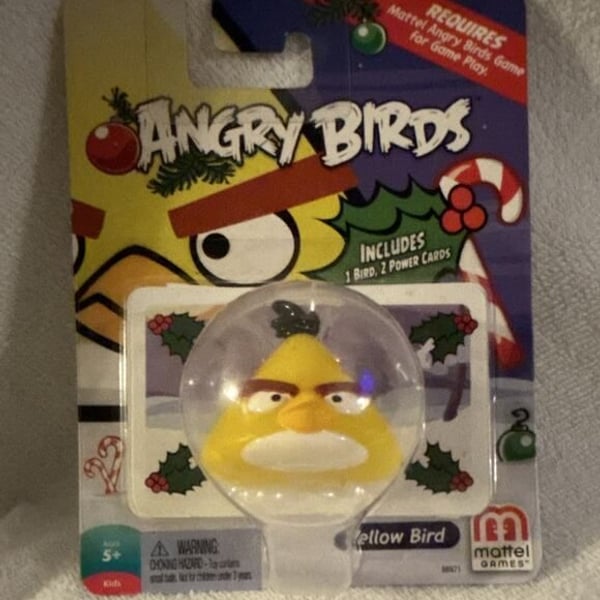 ULTRA RARE Angry Birds Mattel Game–HOLIDAY EDITION Chuck Yellow Bird, UNRELEASED