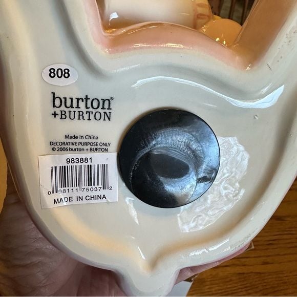 Burton + Burton Ceramic Teddy Bear Piggy Bank Girl Baby Shower 5