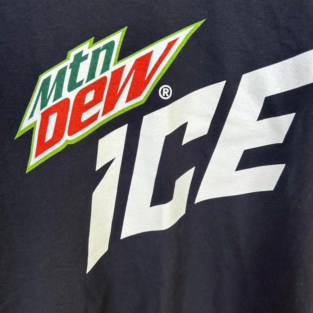 Gildan Mountain Dew Ice Promo Graphic T-Shirt Size L Black Cotton Tee 3