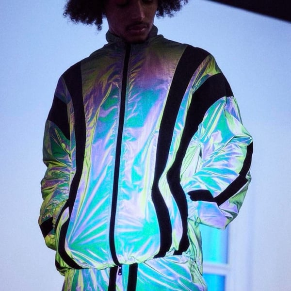 Embellish Byron Jacket Size M Iridescent Windbreaker