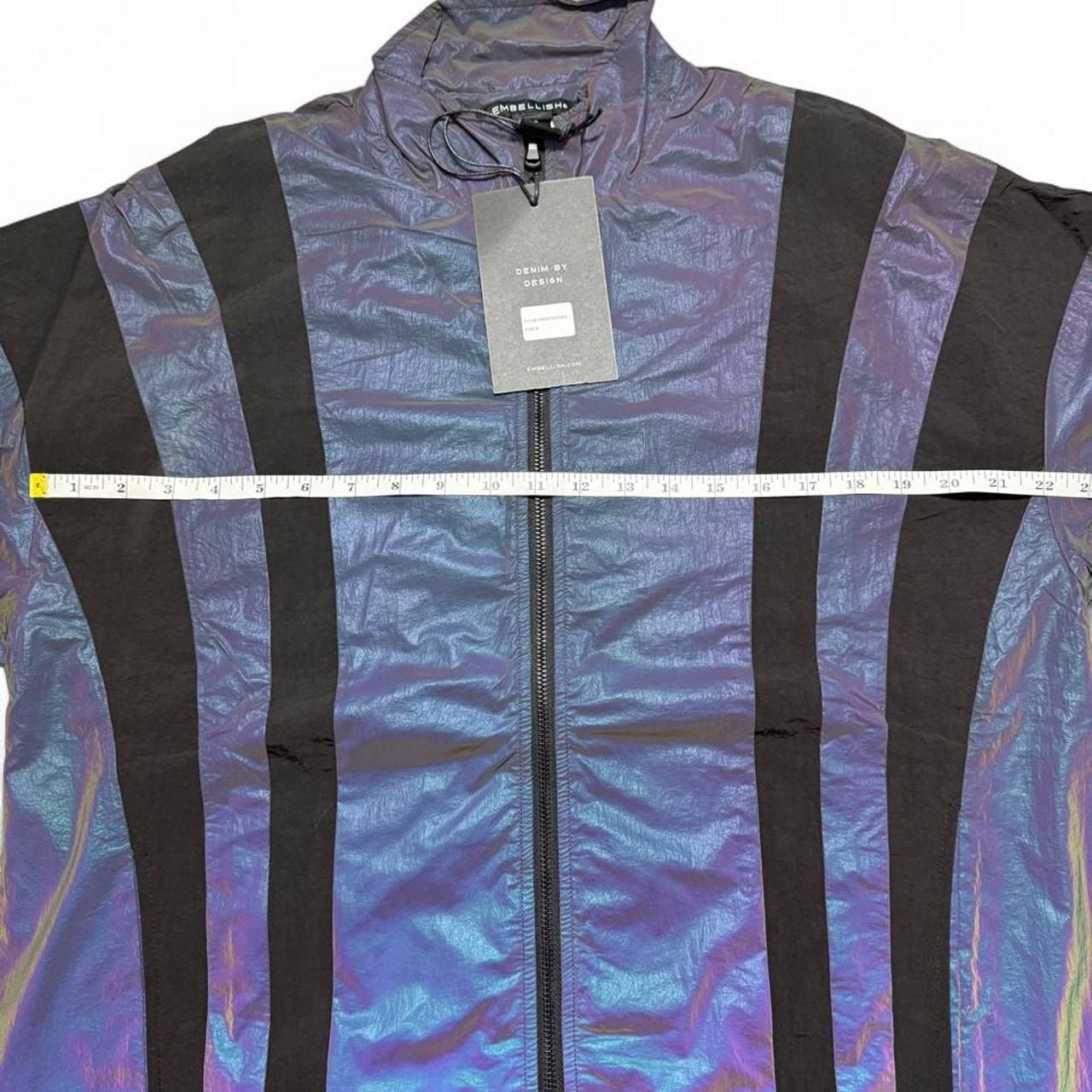 Embellish Byron Jacket Size M Iridescent Windbreaker 6