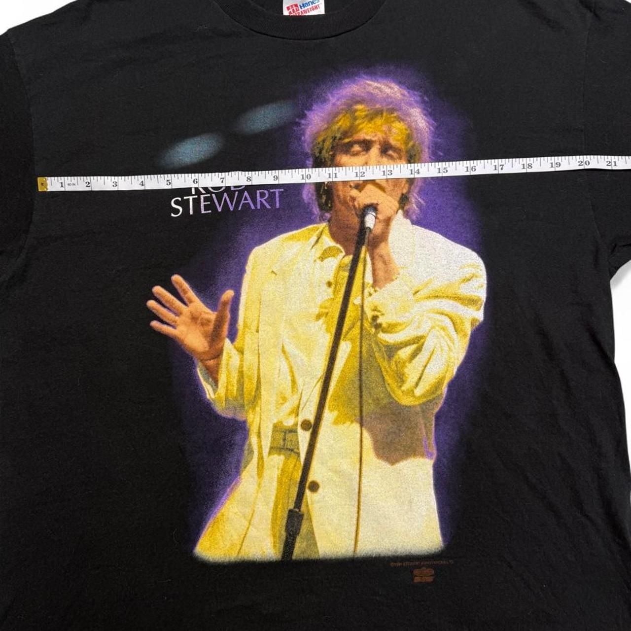 Hanes Vintage 1993 Rod Stewart Tour Concert T-Shirt XL Black USA 6