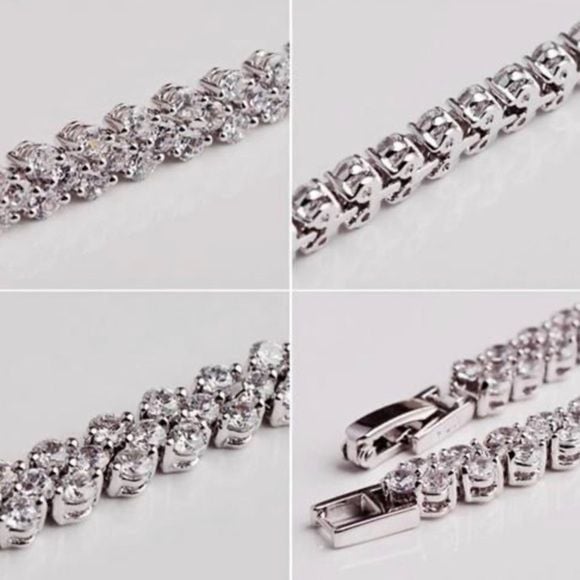 Just In ✨CZ Sterling Silver Heart Bracelet 9