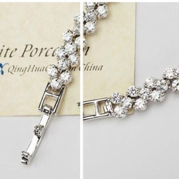 Just In ✨CZ Sterling Silver Heart Bracelet 10