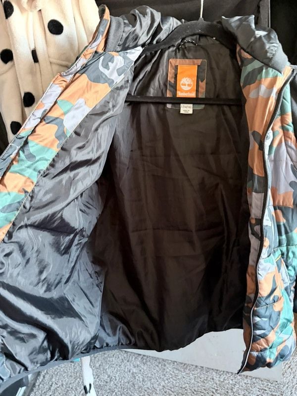 Timberland Youth Camo Puffer Jacket Size L (14/16) 4