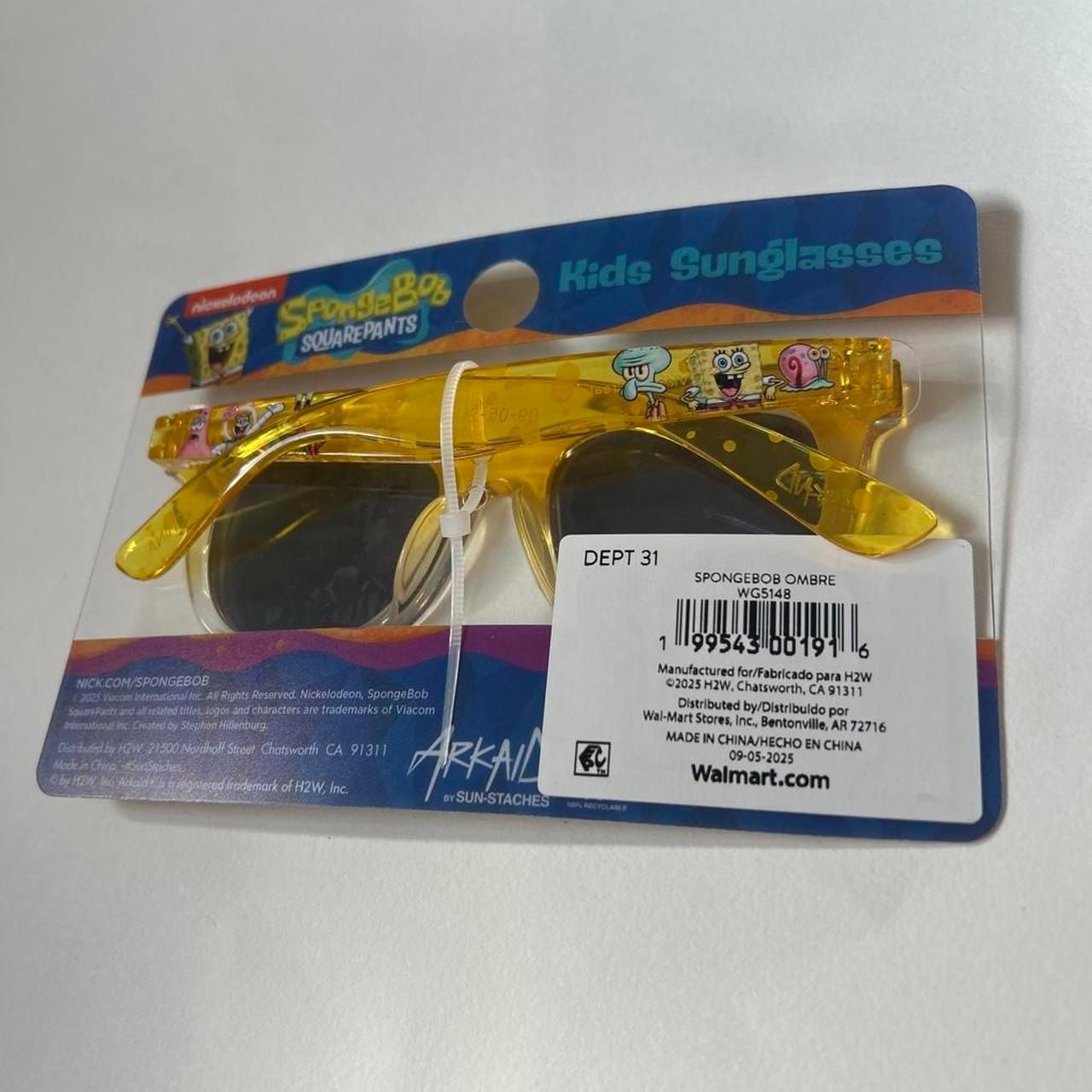 Arkaid SpongeBob SquarePants Kids Sunglasses Ombre Yellow WG5148 New 3