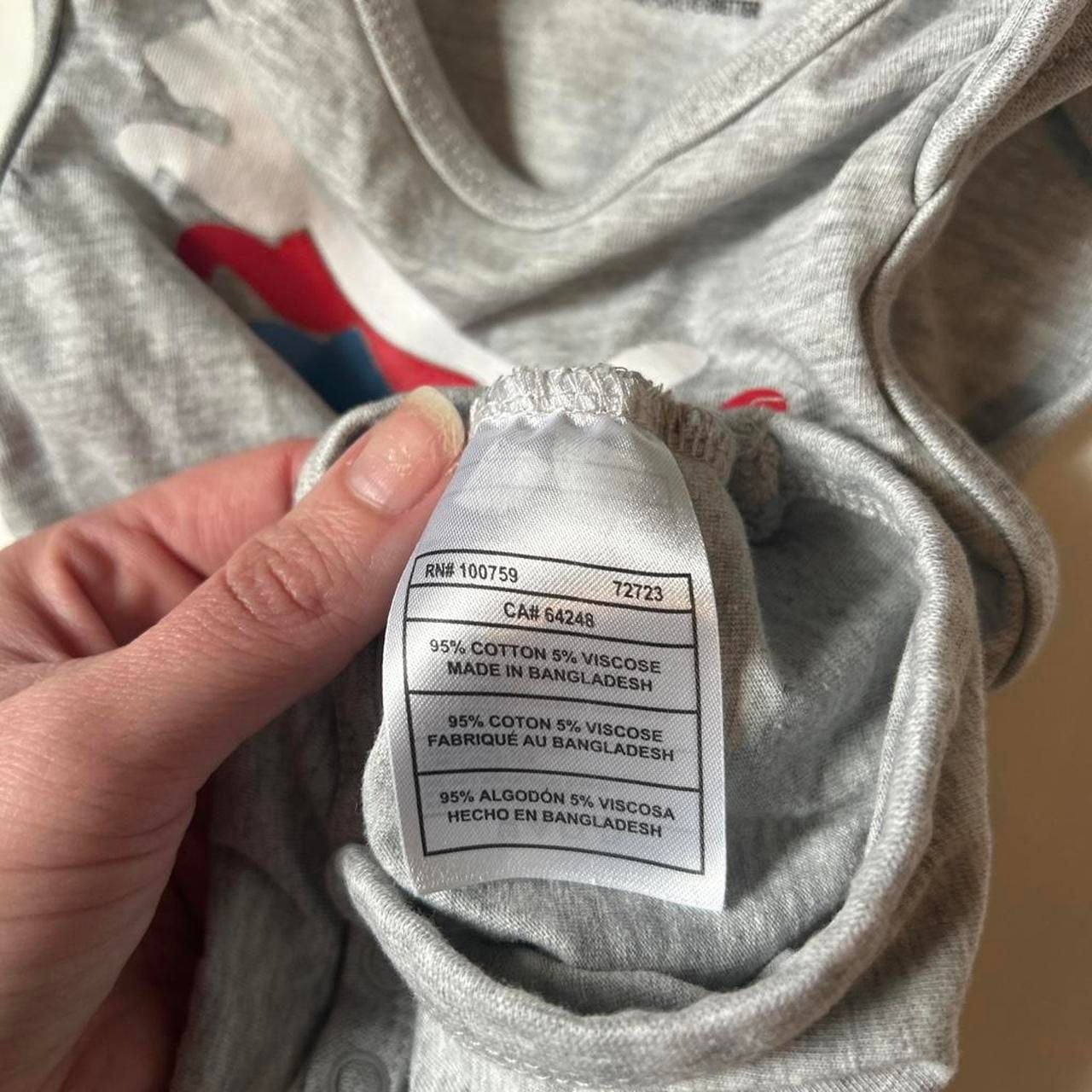 Puma Baby Bodysuit 18M Grey Graphic Jumpsuit Romper 6