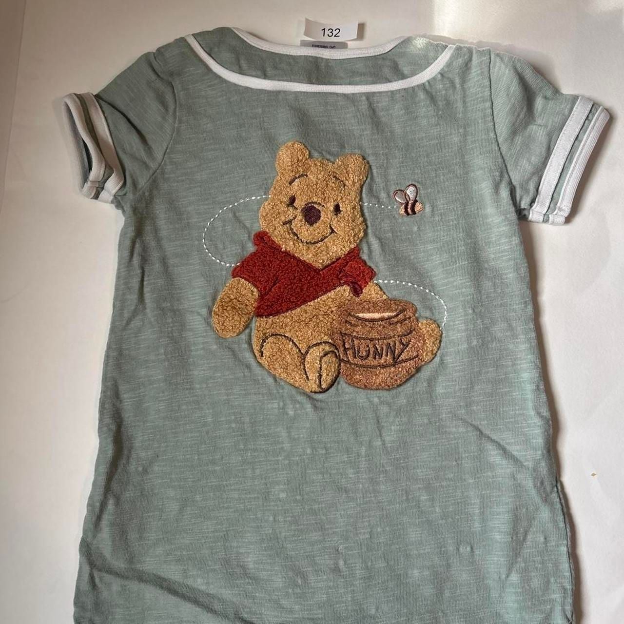 Disney Winnie the Pooh Romper Size 3/6M Green Cotton 3