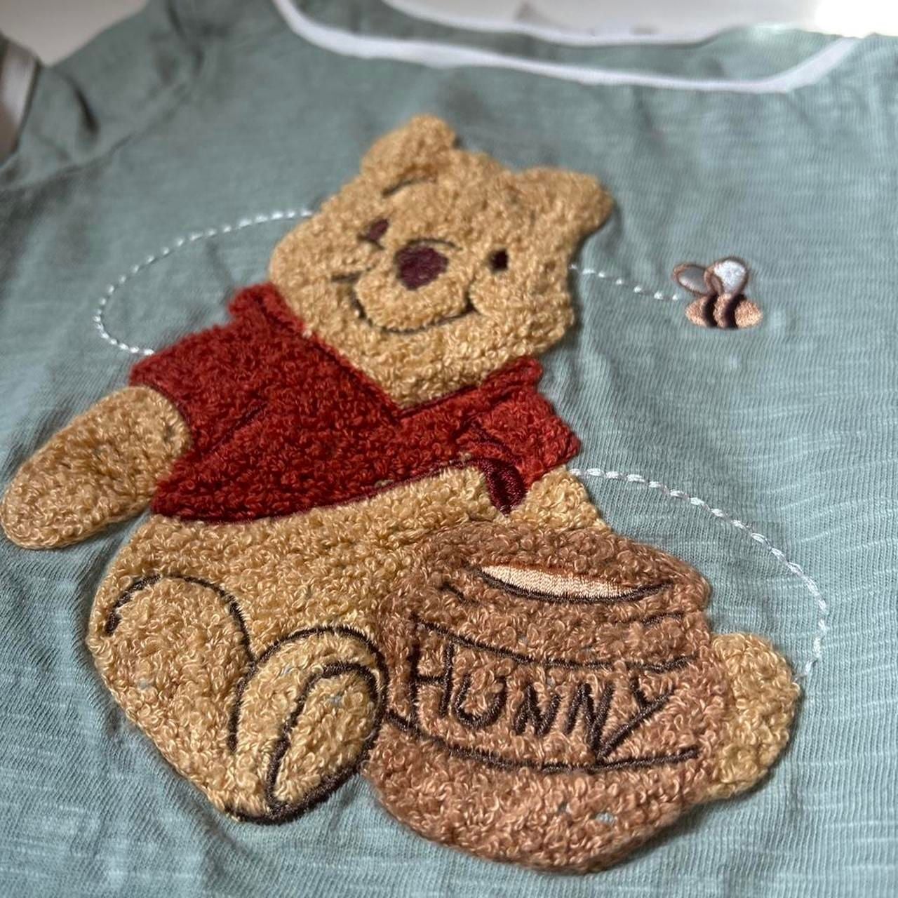 Disney Winnie the Pooh Romper Size 3/6M Green Cotton 4