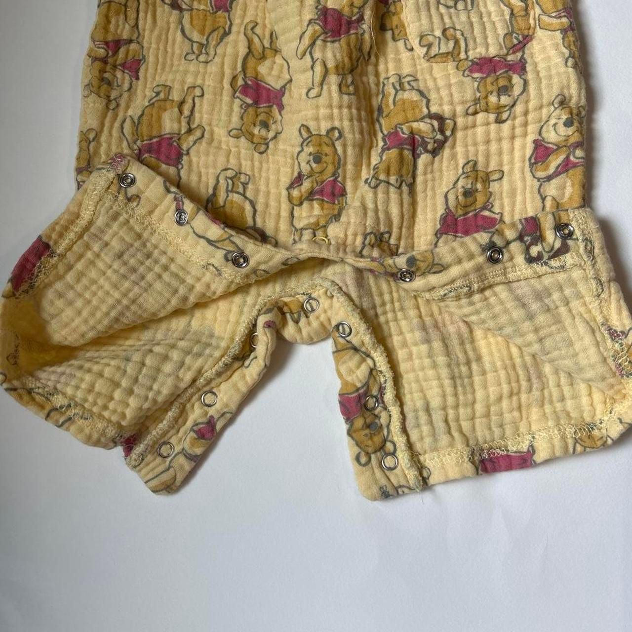 Disney Baby Winnie the Pooh Romper Size 3/6M Yellow Cotton 2
