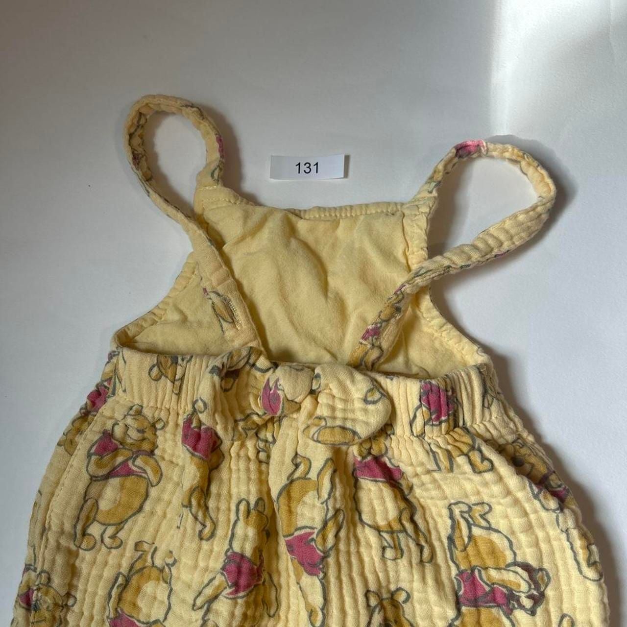 Disney Baby Winnie the Pooh Romper Size 3/6M Yellow Cotton 4