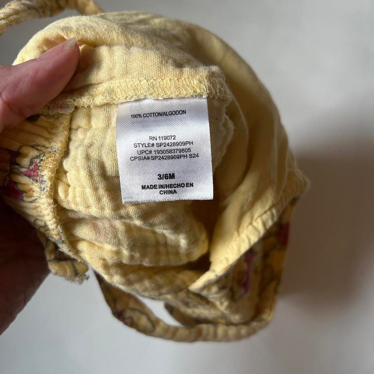 Disney Baby Winnie the Pooh Romper Size 3/6M Yellow Cotton 5