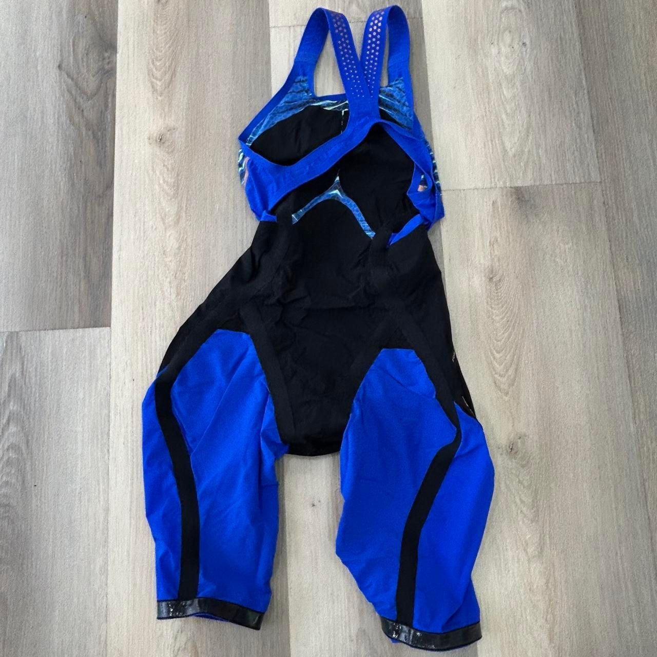 Speedo Fastskin LZR Racer X Kneeskin Size 24 Blue Gold Swimsuit 7