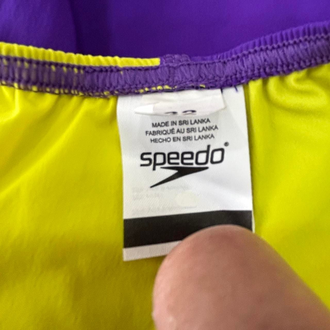 Speedo Fastskin Kneeskin Size 32 Purple Yellow Fina Swimsuit 7
