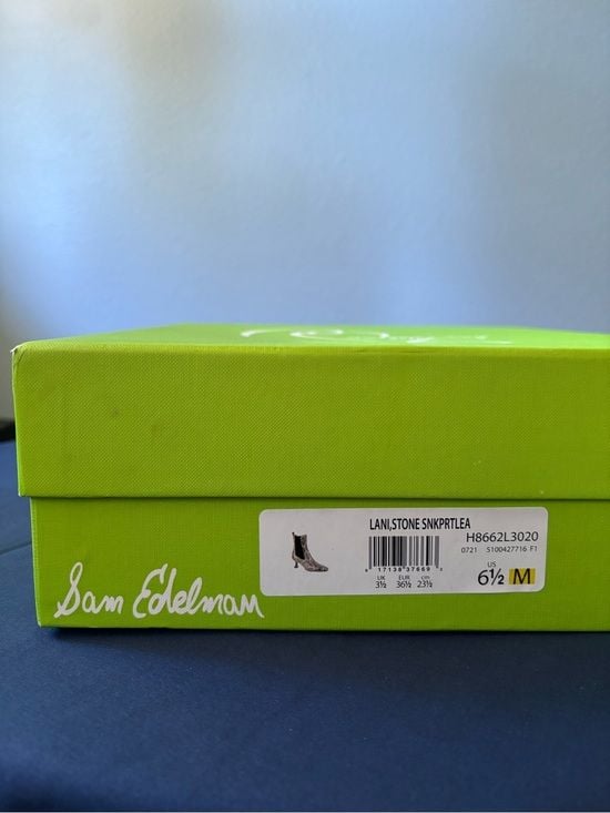 Sam Edelman Lani stone snake-skin bootie. NEW IN BOX 5