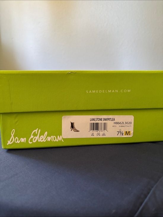 Sam Edelman Lani stone snake-skin bootie. NEW IN BOX 7