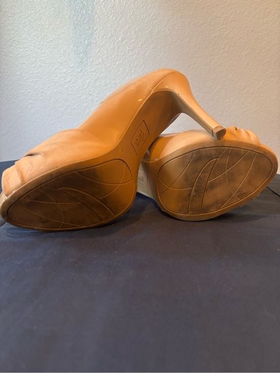FIONI Clothing Women's Beige Knot Peep-Toe Heels 4