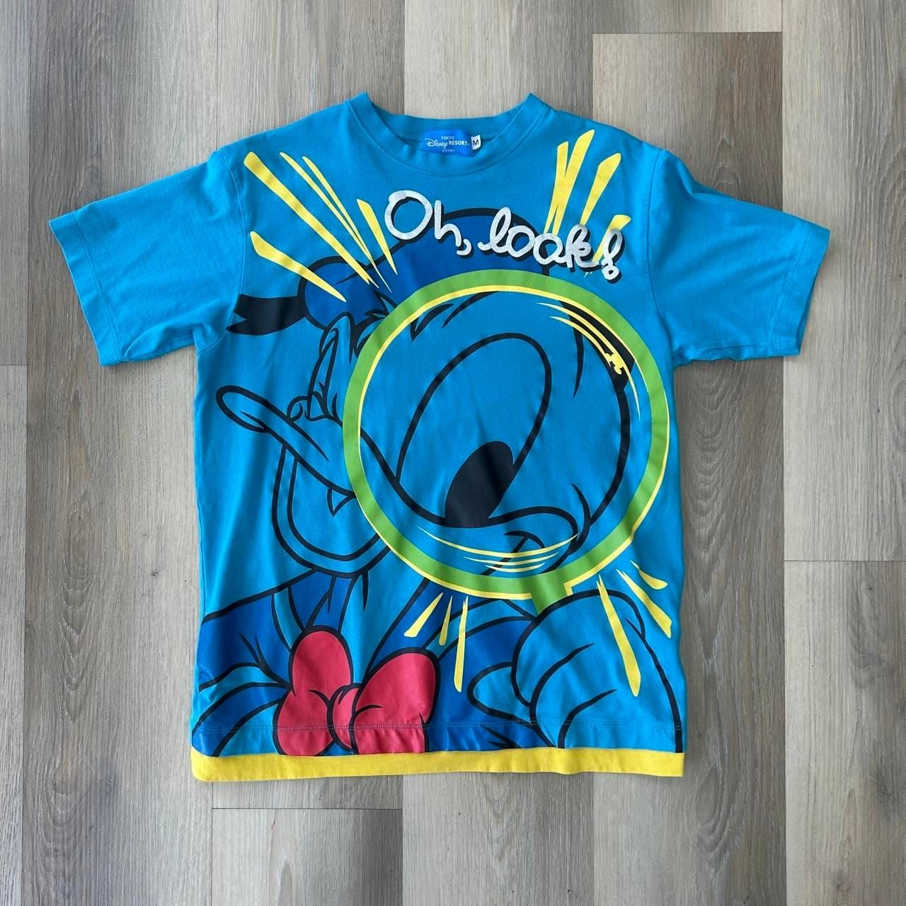Tokyo Disney Resort Donald Duck Oh Look T-Shirt Size M Blue 1