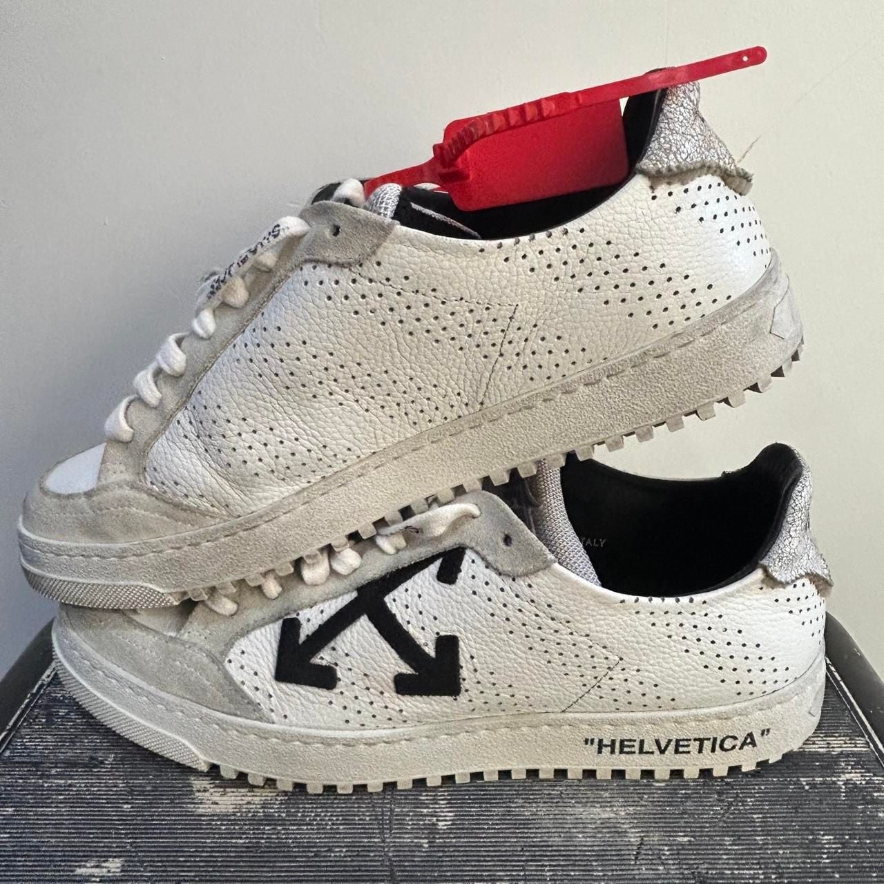 Off-White Out Of Office OOO Sneakers Size 39 White Black Helvetica 3