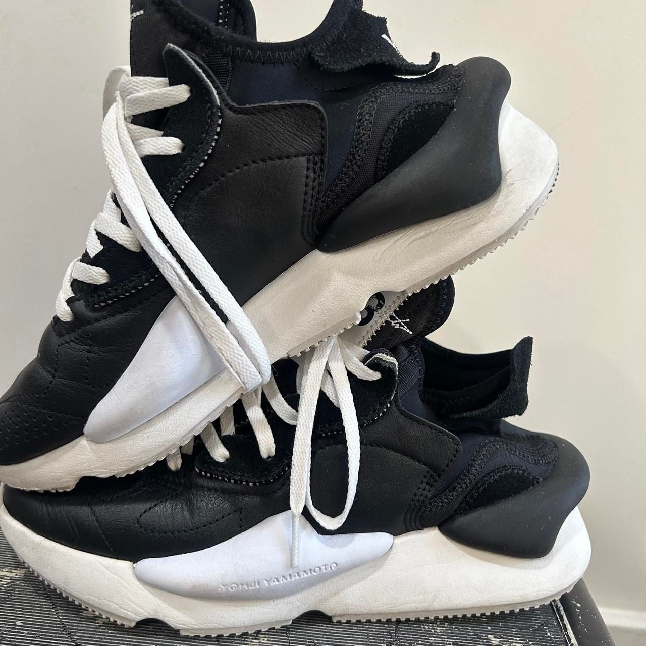 Y-3 Kaiwa Sneakers Size US 6.5 Black White Yohji Yamamoto 3