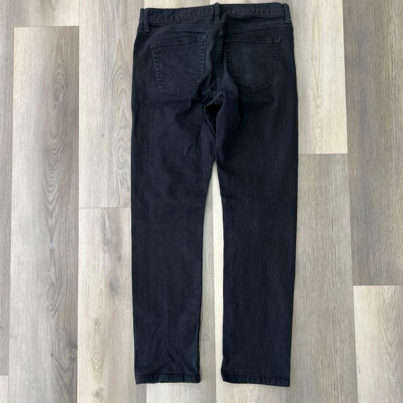 Uniqlo Selvedge Jeans Size 32x34 Black Cotton Spandex Denim 3