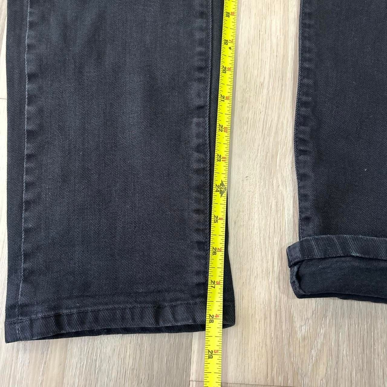 Uniqlo Selvedge Jeans Size 32x34 Black Cotton Spandex Denim 4