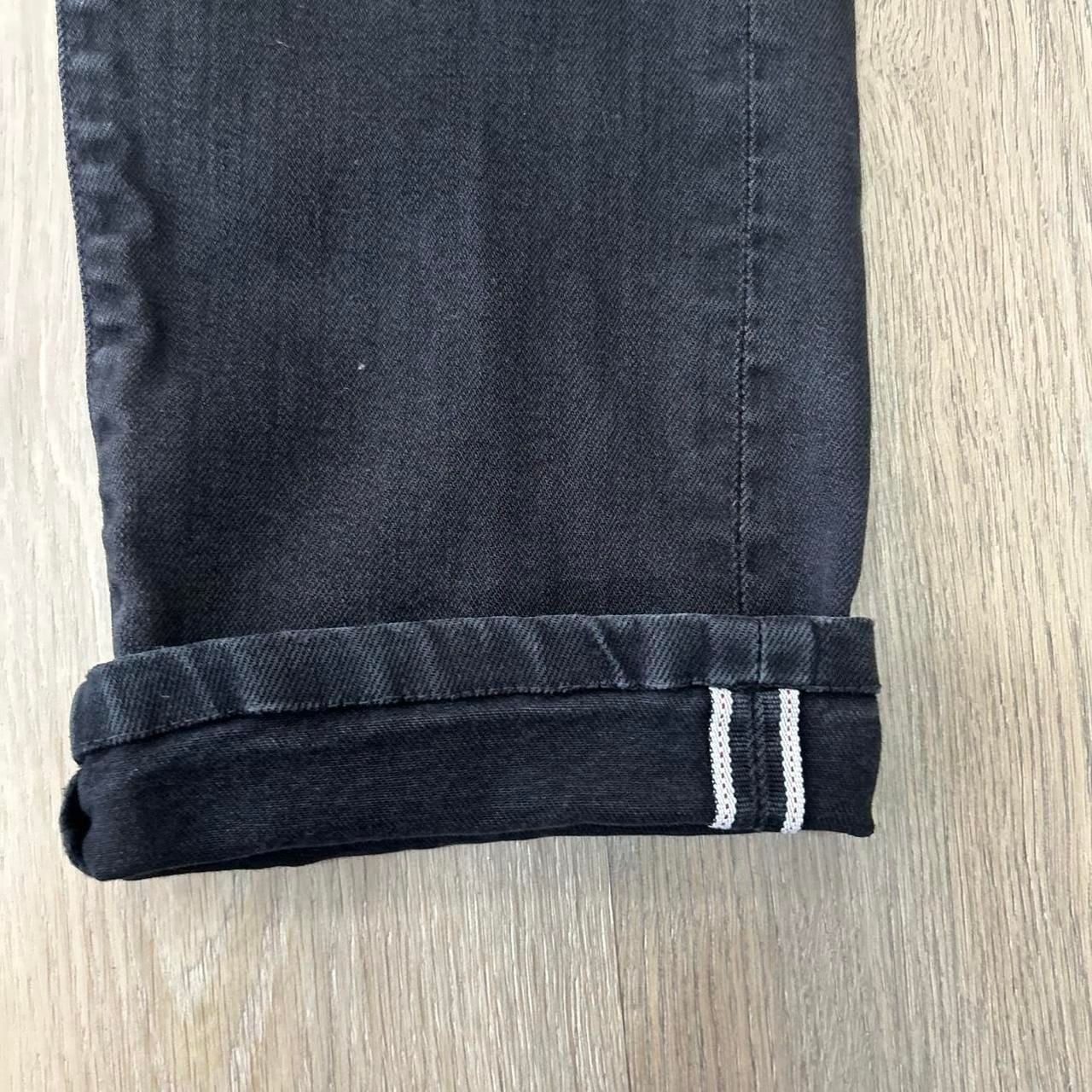Uniqlo Selvedge Jeans Size 32x34 Black Cotton Spandex Denim 5