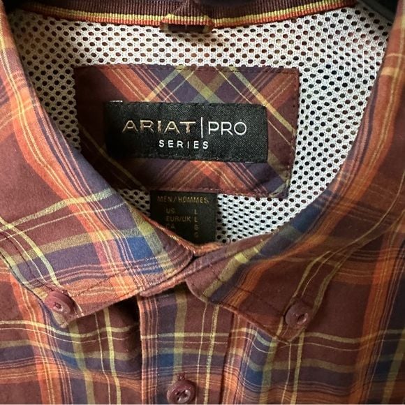 Ariat Men's Pro Series Scotty Button-Down Long Sleeve Shirt Size L 3