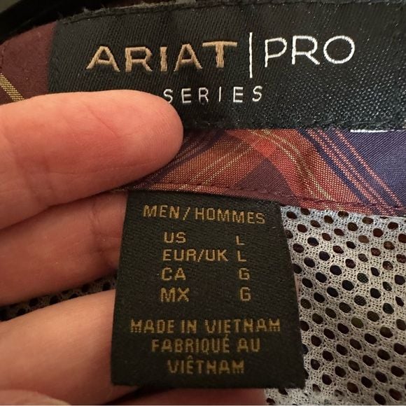 Ariat Men's Pro Series Scotty Button-Down Long Sleeve Shirt Size L 4