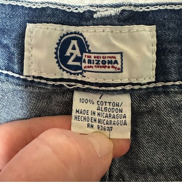 Arizona Jean Company Dungarees 100% Cotton Denim Shorts Size 7 Junior 5