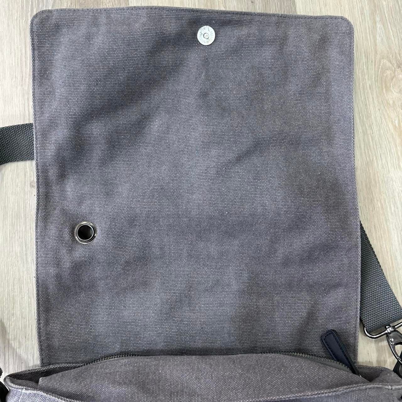 Gray Canvas Crossbody Bag Messenger Bag Minimalist 8