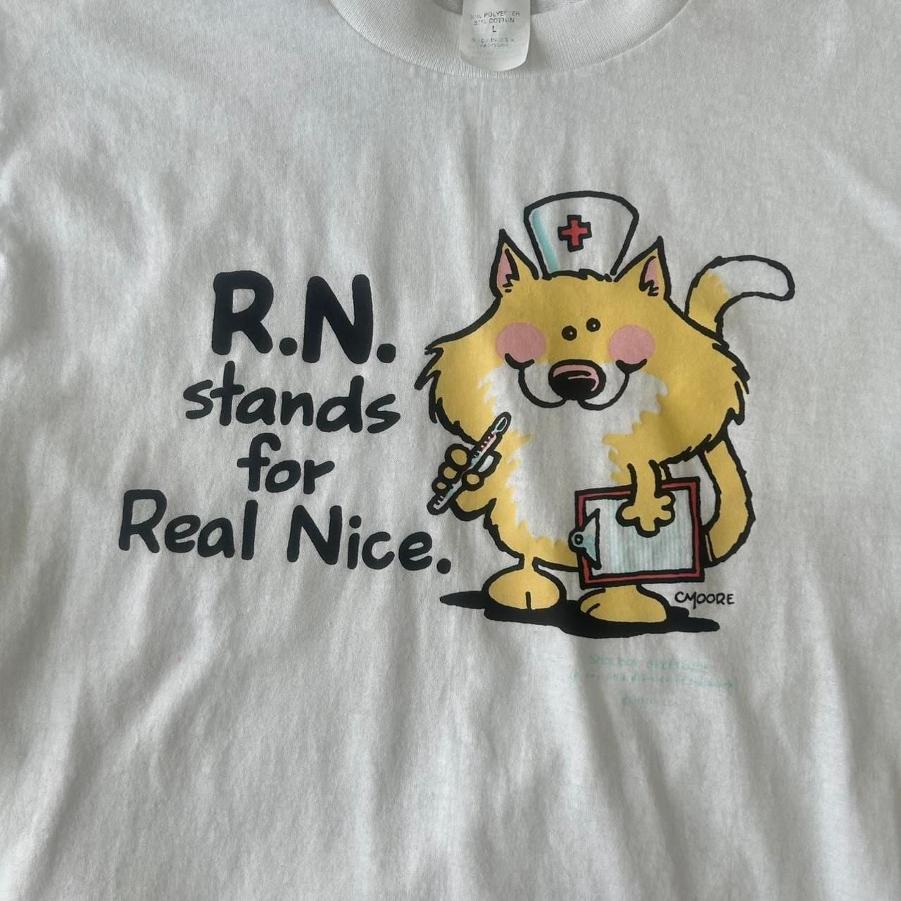 Shoebox Greetings Nurse Dog T-Shirt Size L Vintage RN Real Nice 4