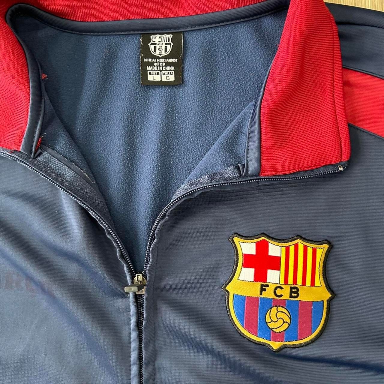 FC Barcelona Track Jacket Size L Navy Red Official Merchandise 4