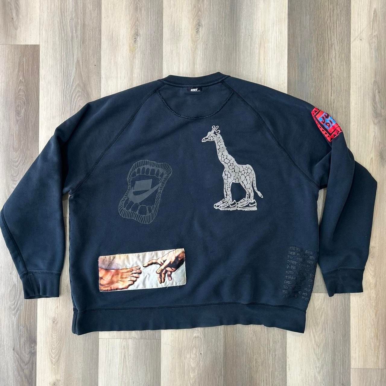 Nike NSW Graffiti Print Pullover Sweatshirt Size XXL Black 5