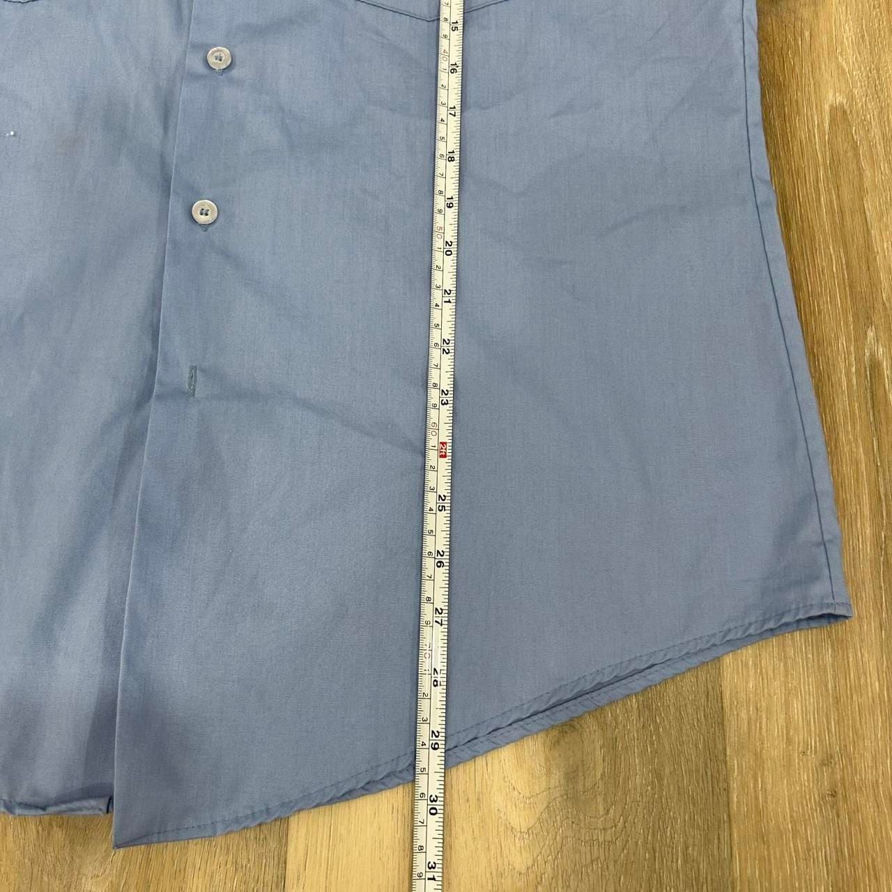 Unitog Carl's Jr. Work Shirt Size 15-15.5 Blue Vintage 6