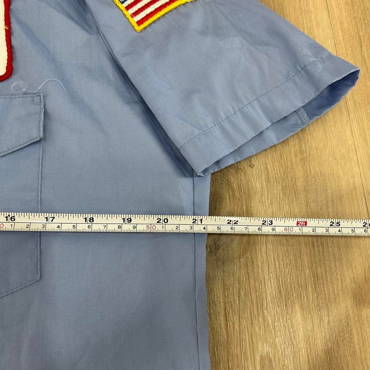 Unitog Carl's Jr. Work Shirt Size 15-15.5 Blue Vintage 7