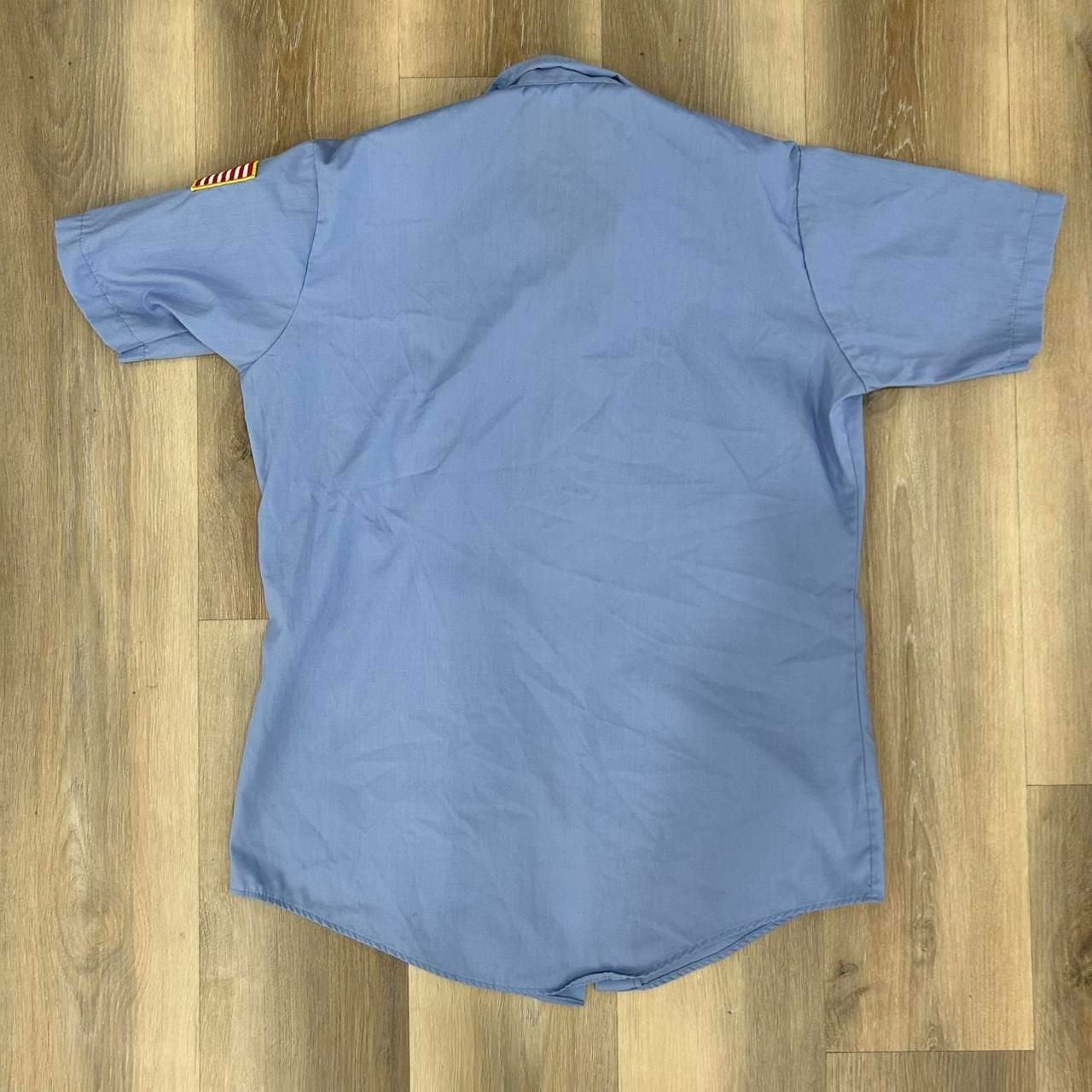 Unitog Carl's Jr. Work Shirt Size 15-15.5 Blue Vintage 8