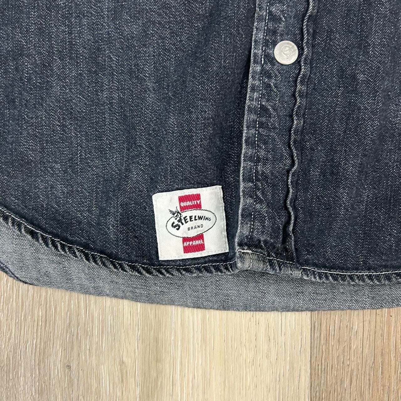 Steelwing Denim Vest XL Black The Lost Station Embroidered Back 7