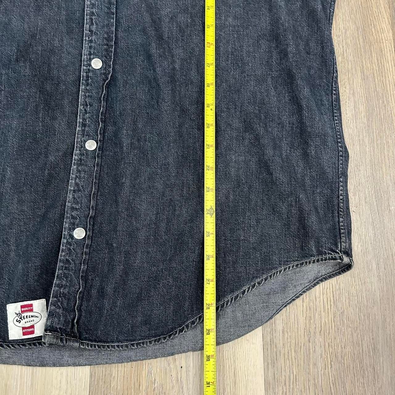 Steelwing Denim Vest XL Black The Lost Station Embroidered Back 8