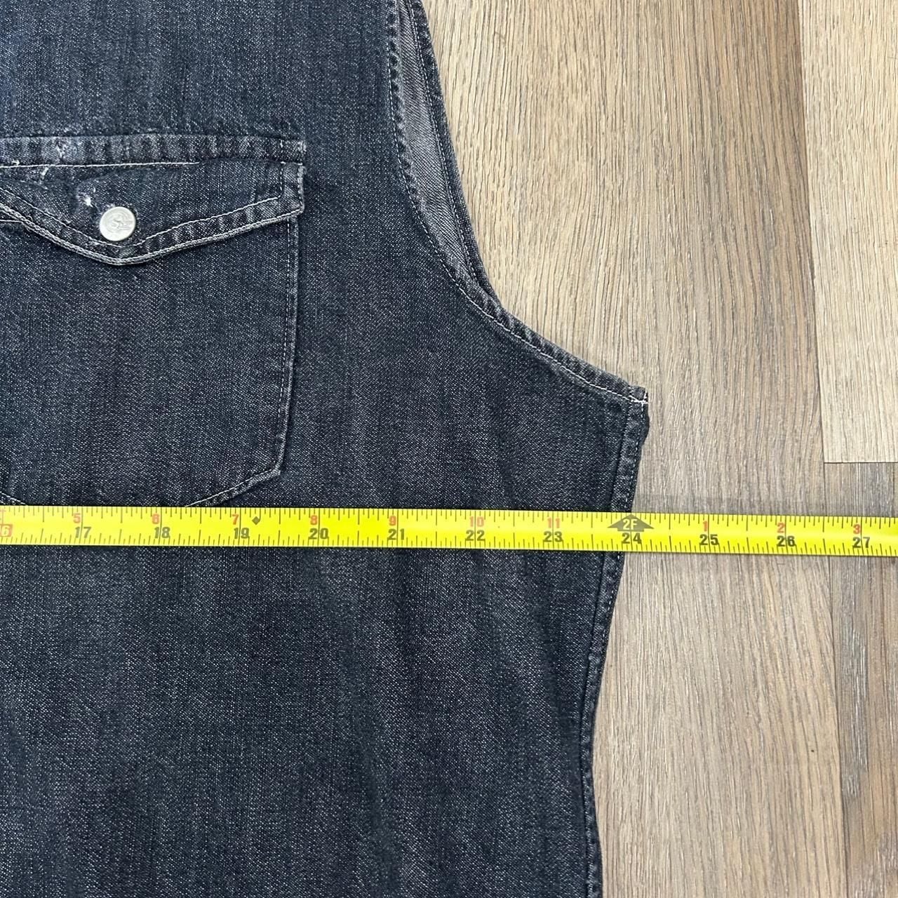 Steelwing Denim Vest XL Black The Lost Station Embroidered Back 9