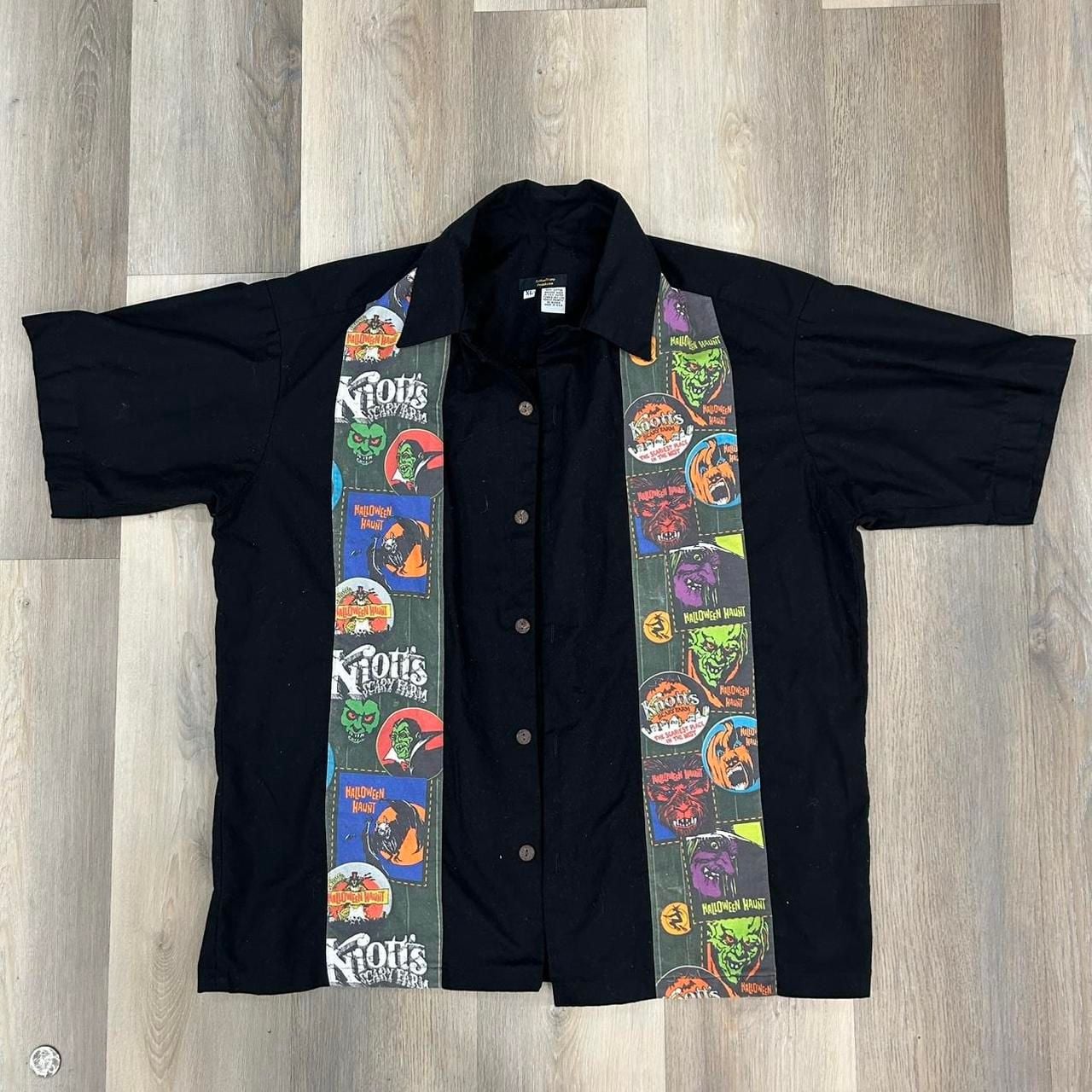 Fashion Tramp Knott's Scary Farm Button Up Shirt XL Black Halloween Haunt 2