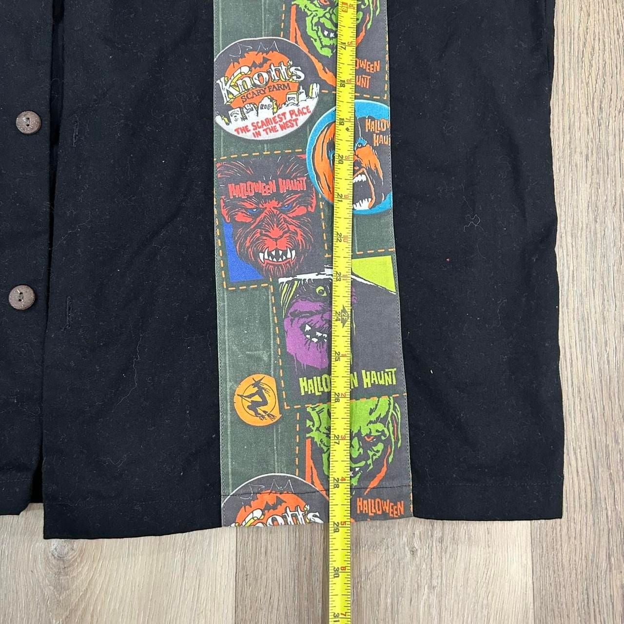 Fashion Tramp Knott's Scary Farm Button Up Shirt XL Black Halloween Haunt 6
