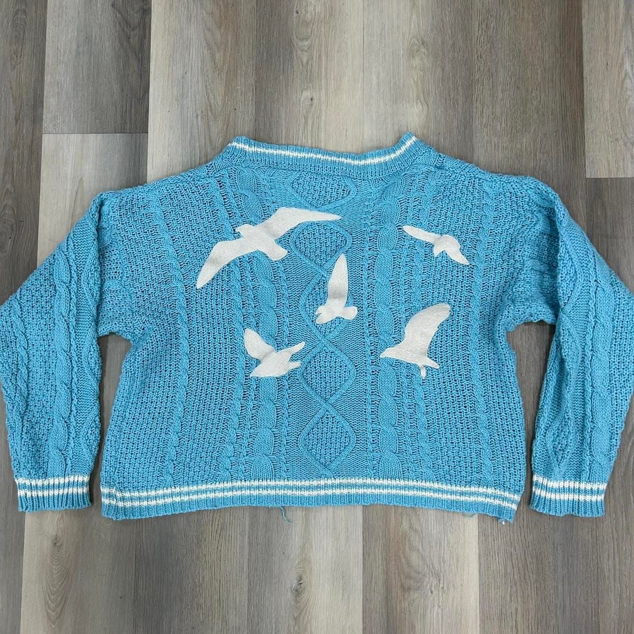 Taylor Swift 1989 Cardigan MD/LG Blue Cable Knit 3