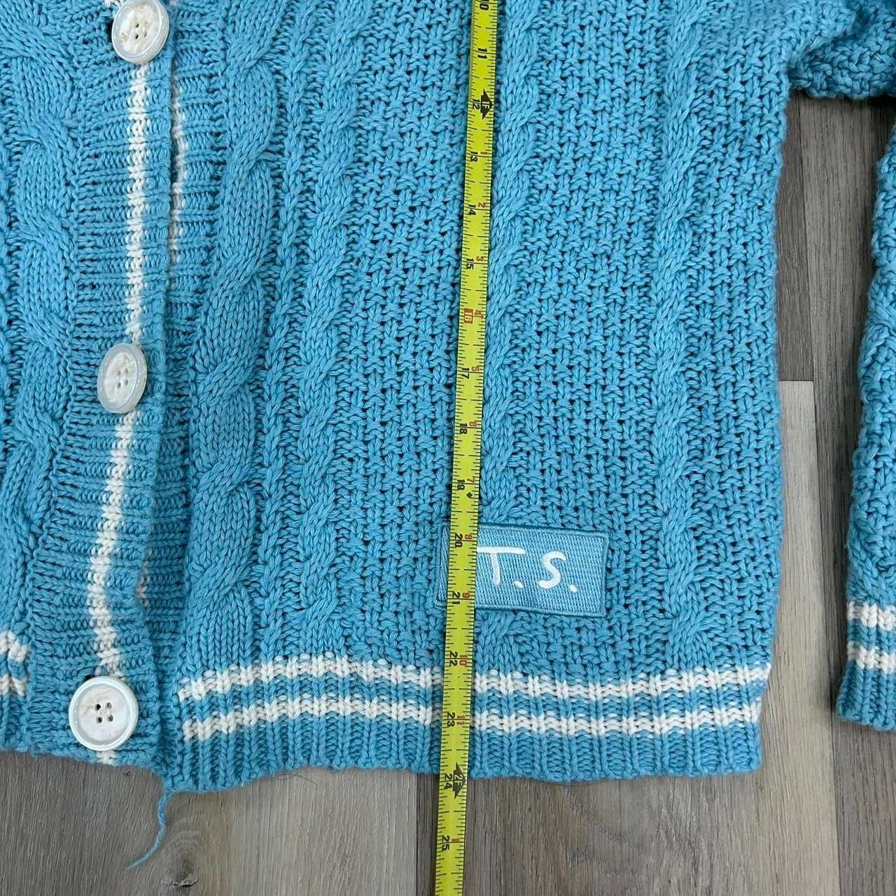Taylor Swift 1989 Cardigan MD/LG Blue Cable Knit 5